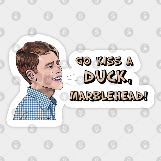 Go Kiss a Duck, Marblehead Sticker by FanboyMuseum